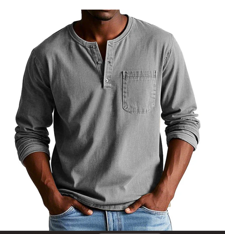 T-shirt homme raglan vintage en coton et lin