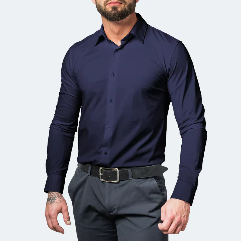 Camisa Sociale Masculine Premium avec Coupe Tailleur