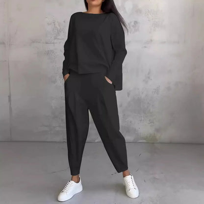 Ensemble Confort Moderne : Haut à manches longues + Pantalon